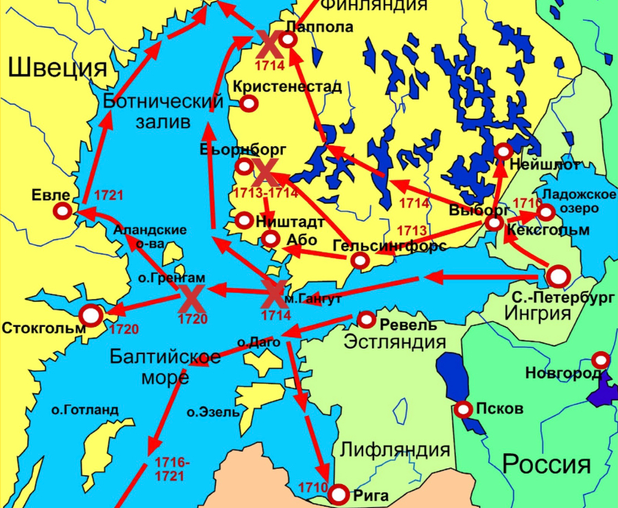 Карта россии в 1721 году